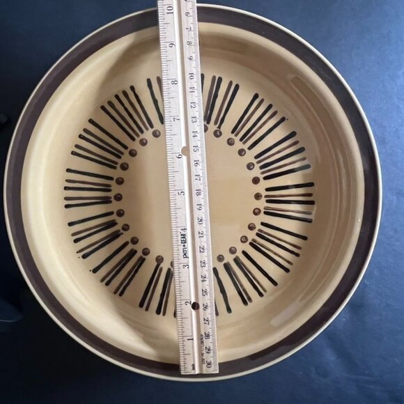 MCM Moonglow Stoneware Dinner Plates (4) Rare Spokes & Dots Pattern Japan - Picture 5 of 5